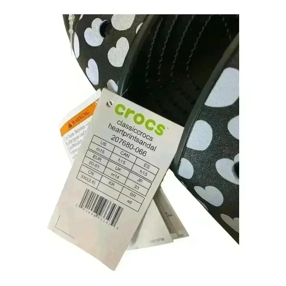 CROCS heart print